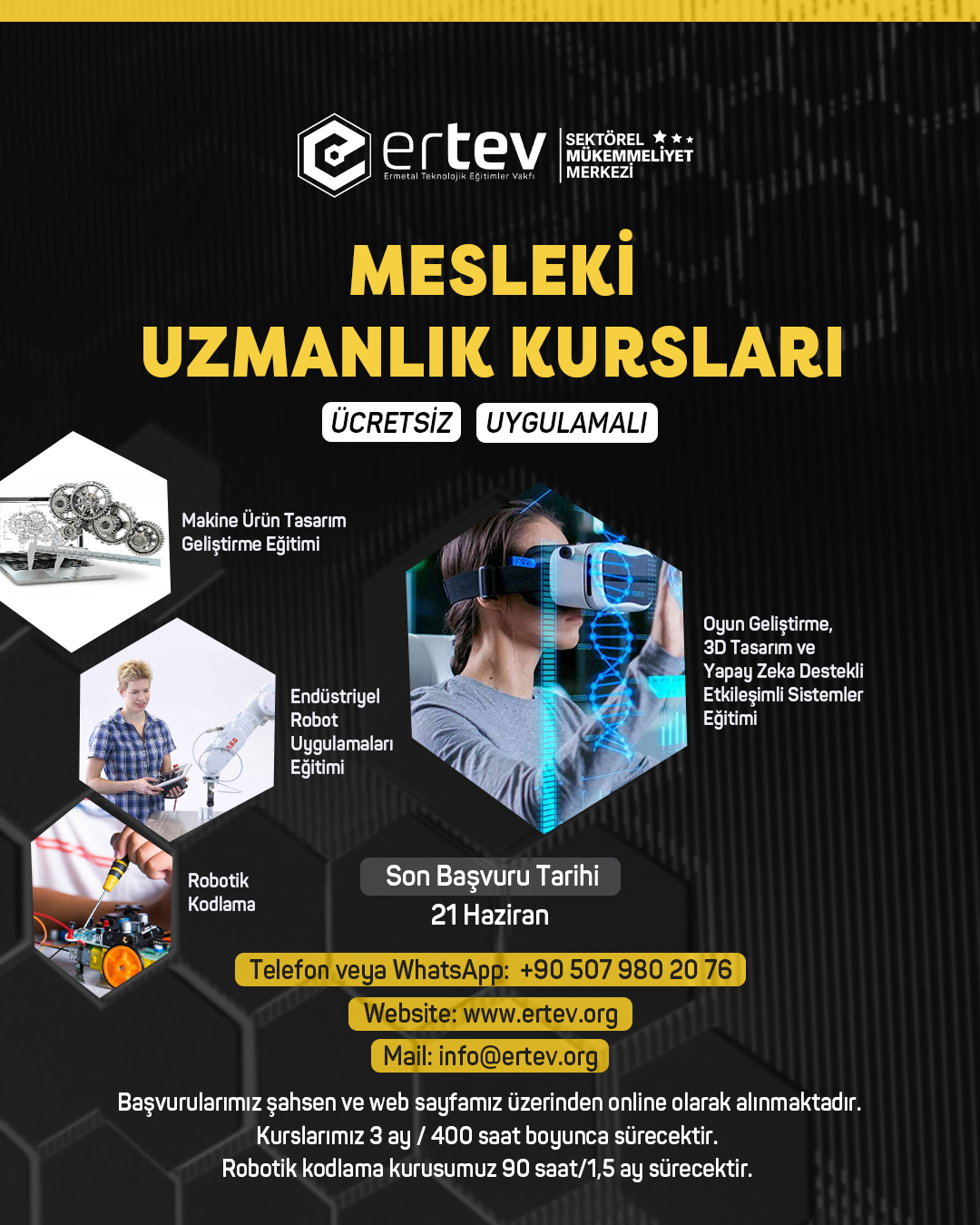 2. DÖNEM ÜCRETSİZ MESLEKİ EĞİTİMLER BAŞLIYOR!